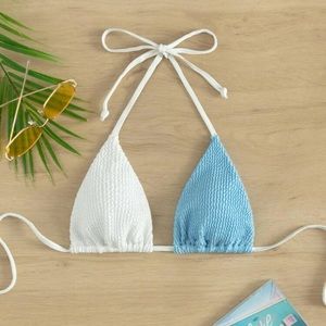 SHEIN Color Block Textured Bikini Set M